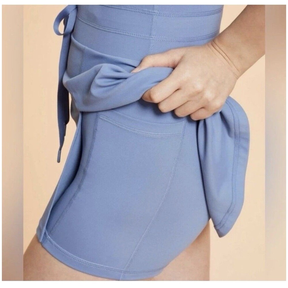 Blogilates Women's Small Game Set Match Halter Active Dress - Steel Blue - Picture 3 of 13